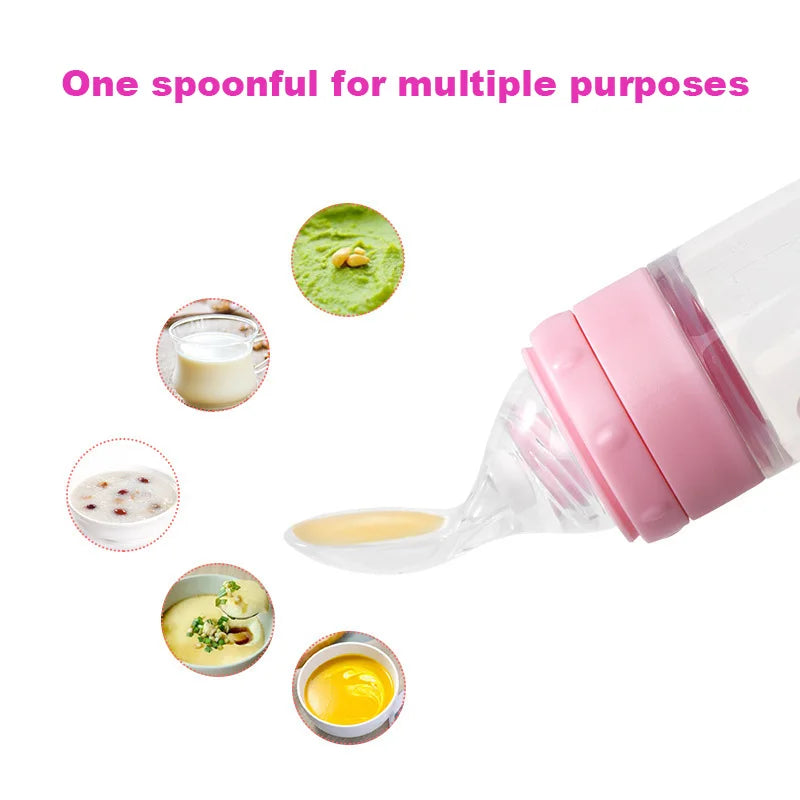 Baby Spoon Bottle Feeder Dropper Silicone Spoons for