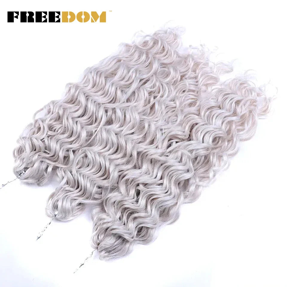 FREEDOM Synthetic Deep Wavy Twist Crochet Hair Afro