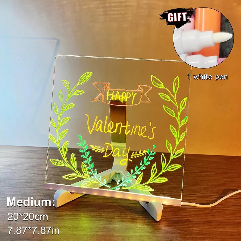 Christmas DIY Erasable And Luminous Acrylic Transparent Writing