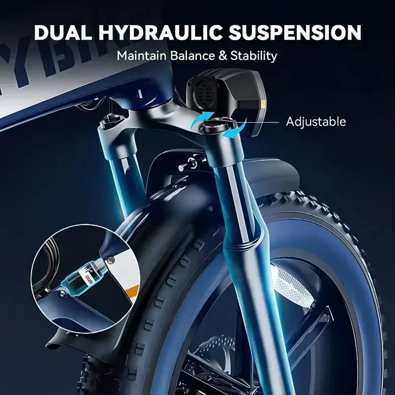 Heybike Tyson Folding Electric Bike for Adults, [Unibody