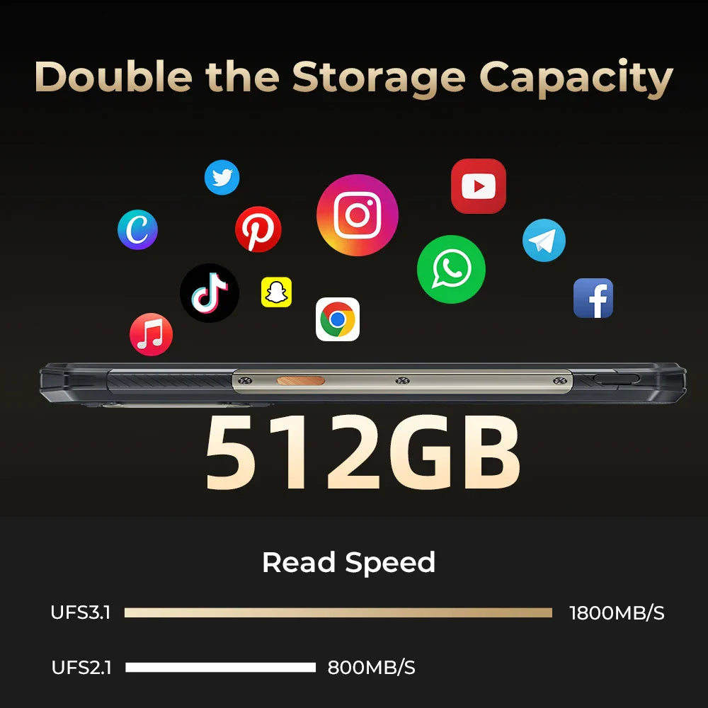Oukitel WP30 Pro 120W 5G Rugged Smartphone android