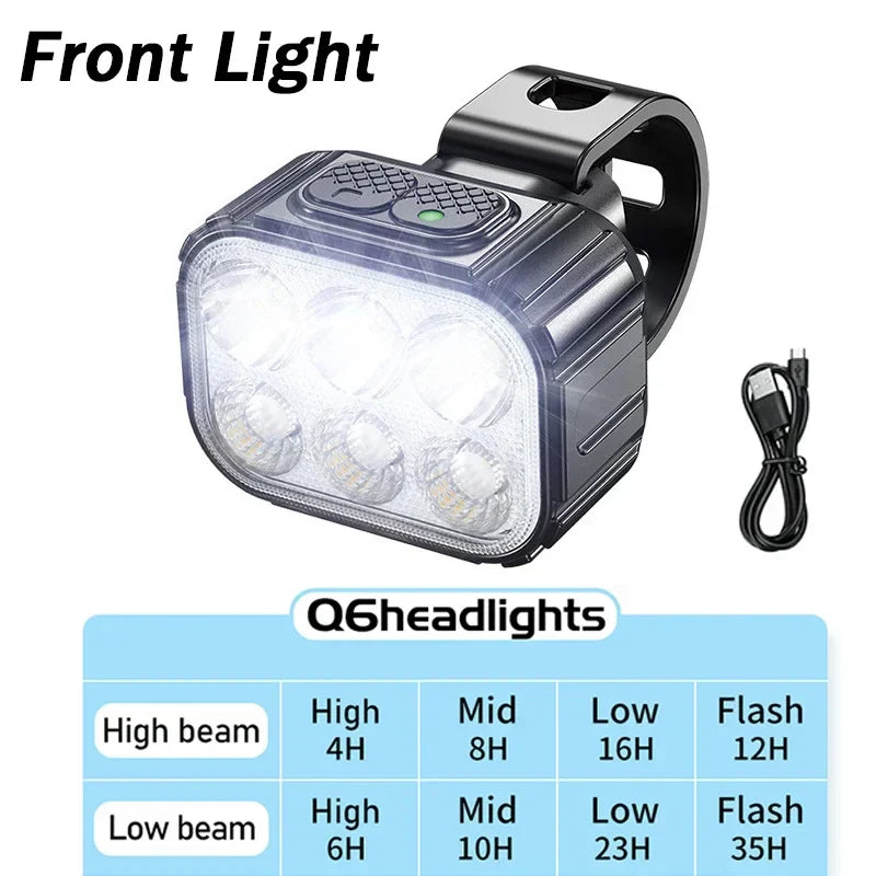 Q6 Bicycle Light Super Bright Cycling Lamp USB