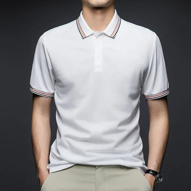 Men's New Summer Short Sleeved T-shirt Ice Silk