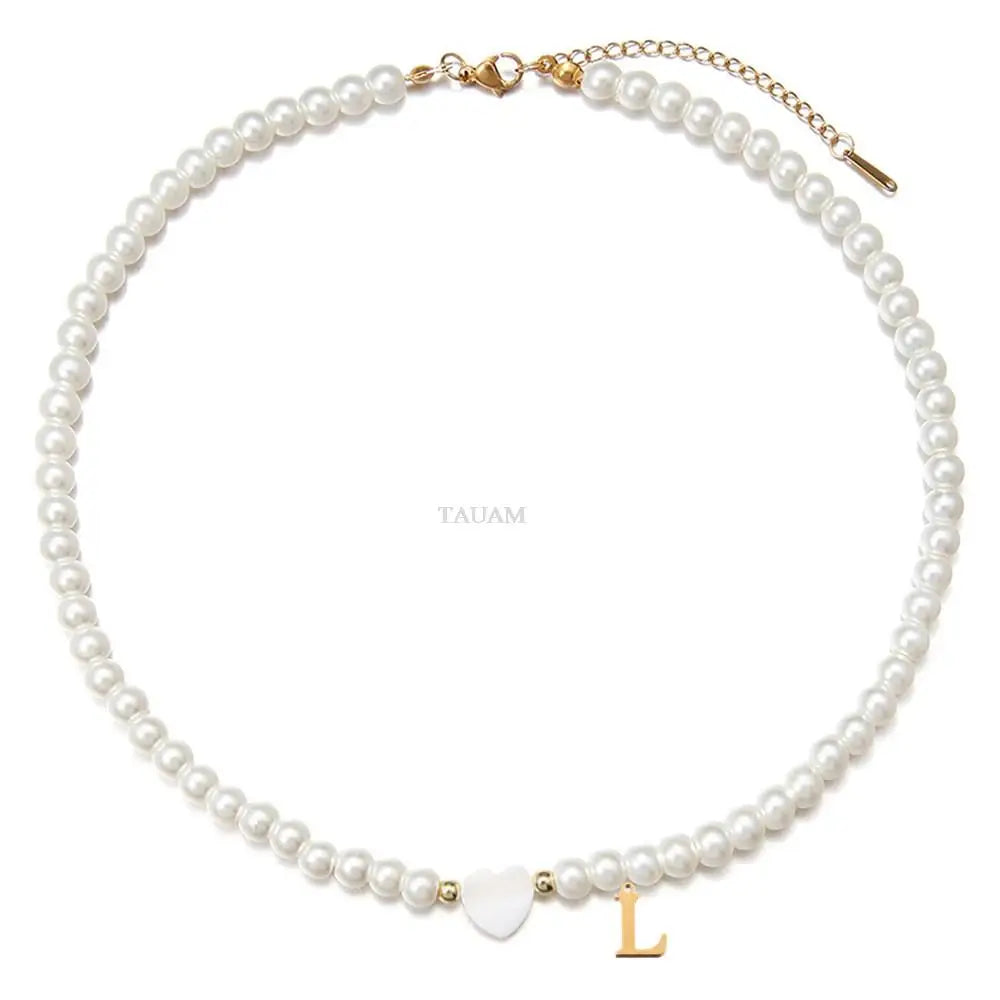 New Trendy Stainless Steel 26 Letter Shell Heart