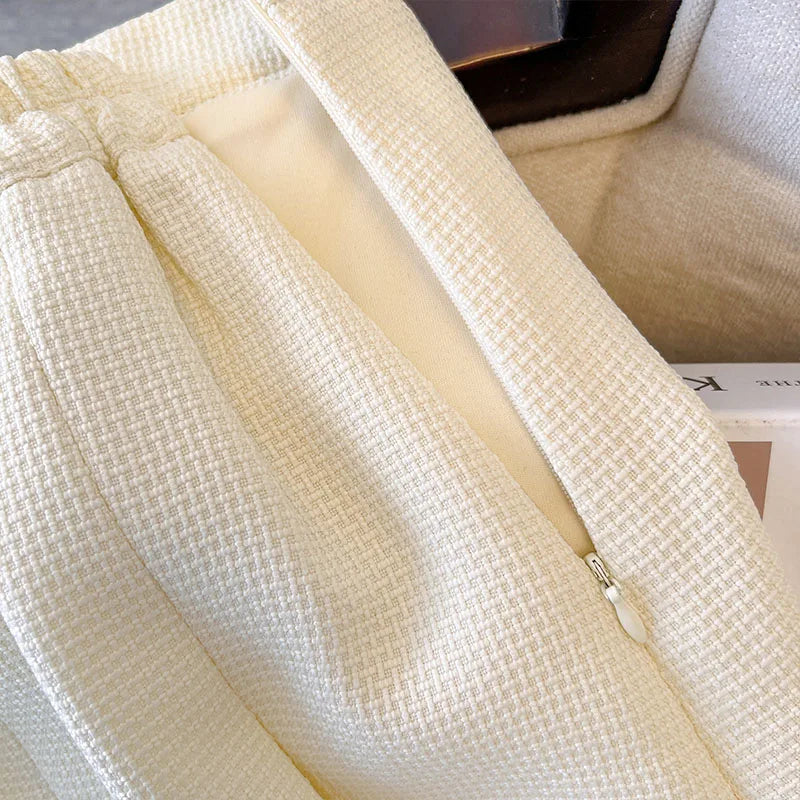 63638 Womens Thin Pleated Skirt Simple Short Skirt