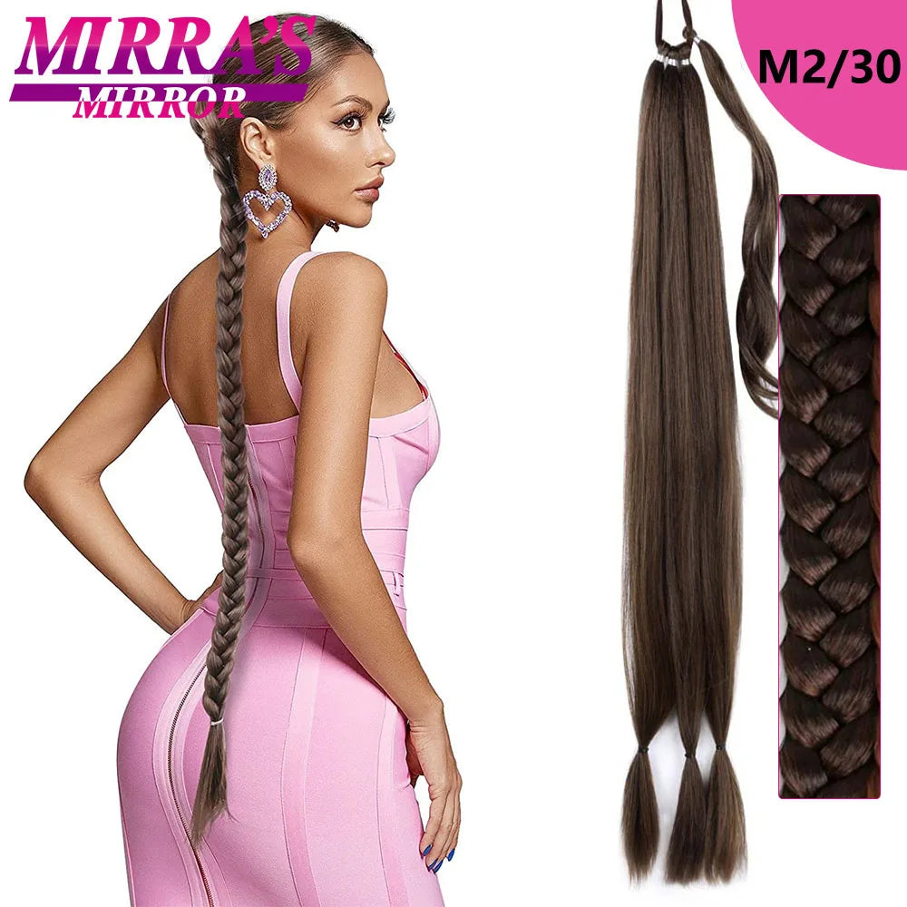 28 Inch Long DIY Braided Ponytail Extension with