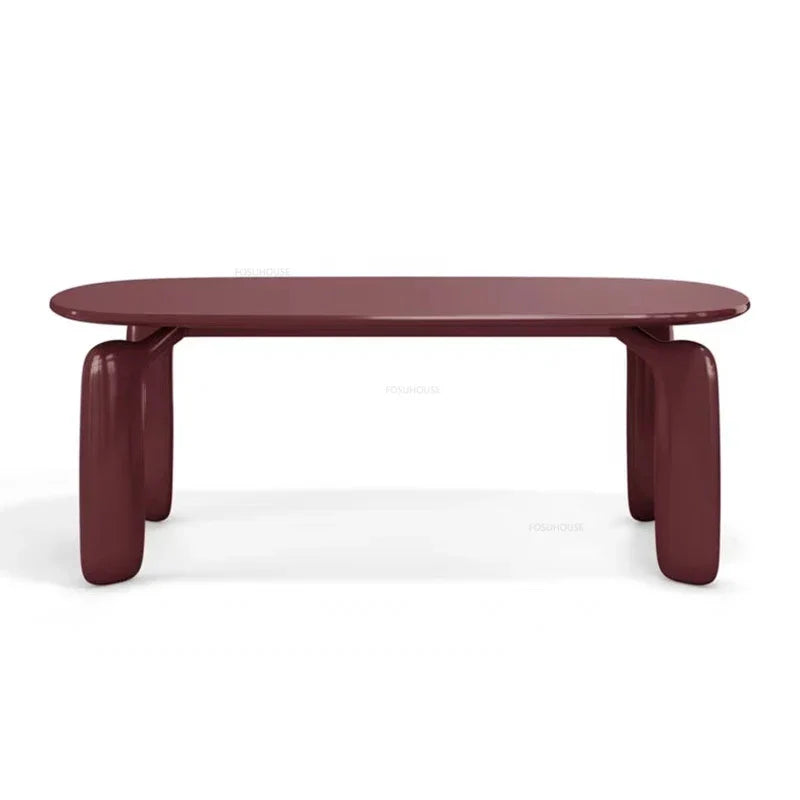 Luxury Dining Room Furniture Burgundy Painted Dining Tables