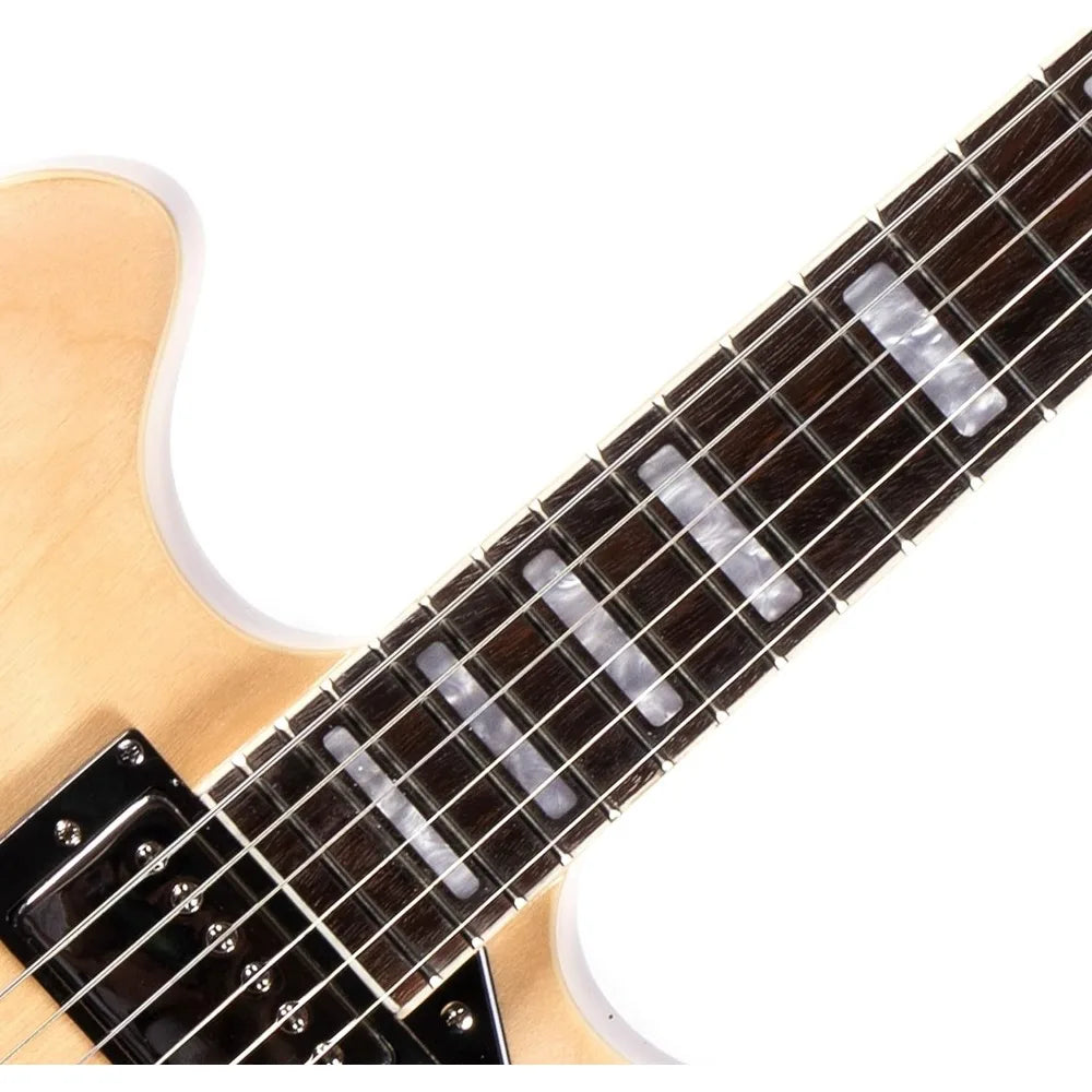 Electric Guitar with Full-Scale, Stainless Steel Frets (Natural),