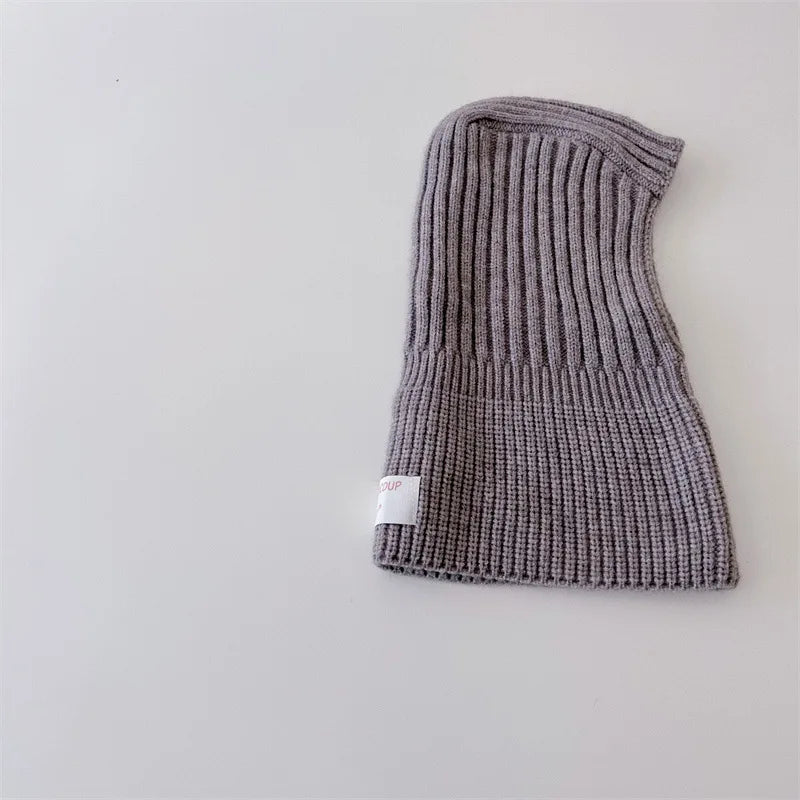 Winter Warm Solid Knit Hooded One Piece Baby