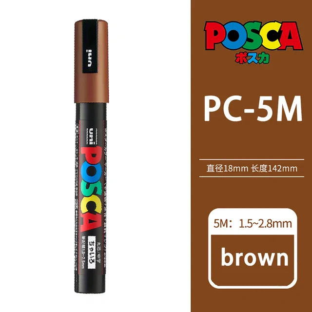 39 Colors Uni Posca PC-5M Paint Marker,1.8-2.5mm Medium