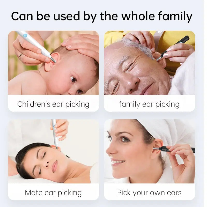 Visual Ear Cleaner with Camera Silicone Ear Spoon