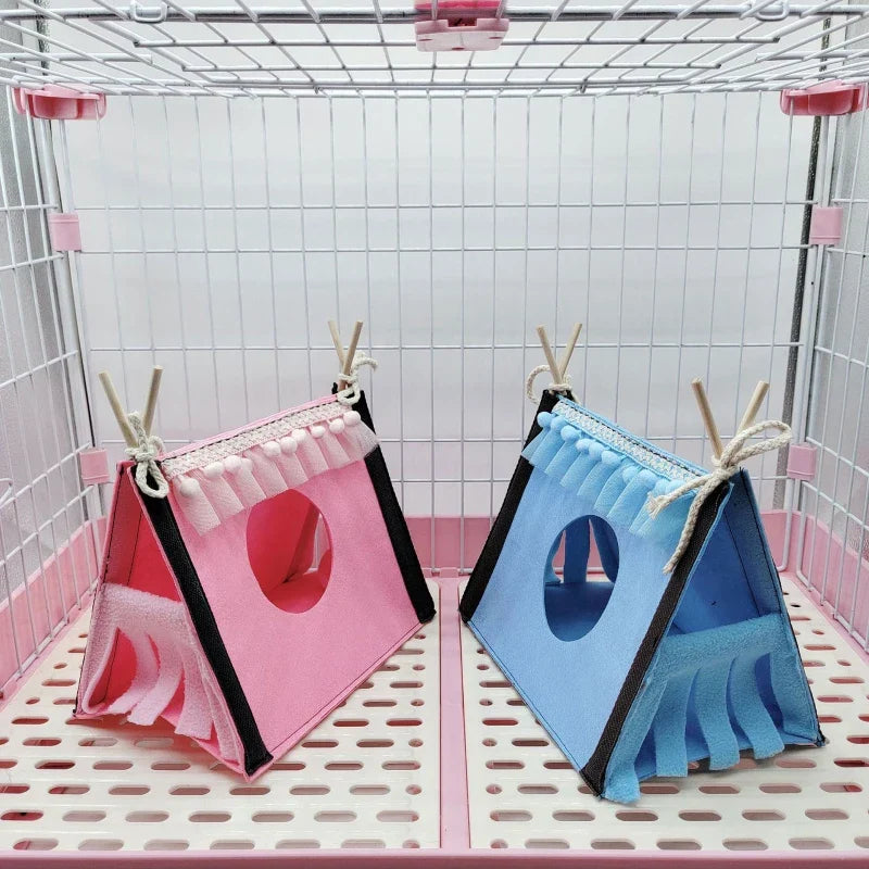 Small Animal Hideout Tent Cage House Warm Bed
