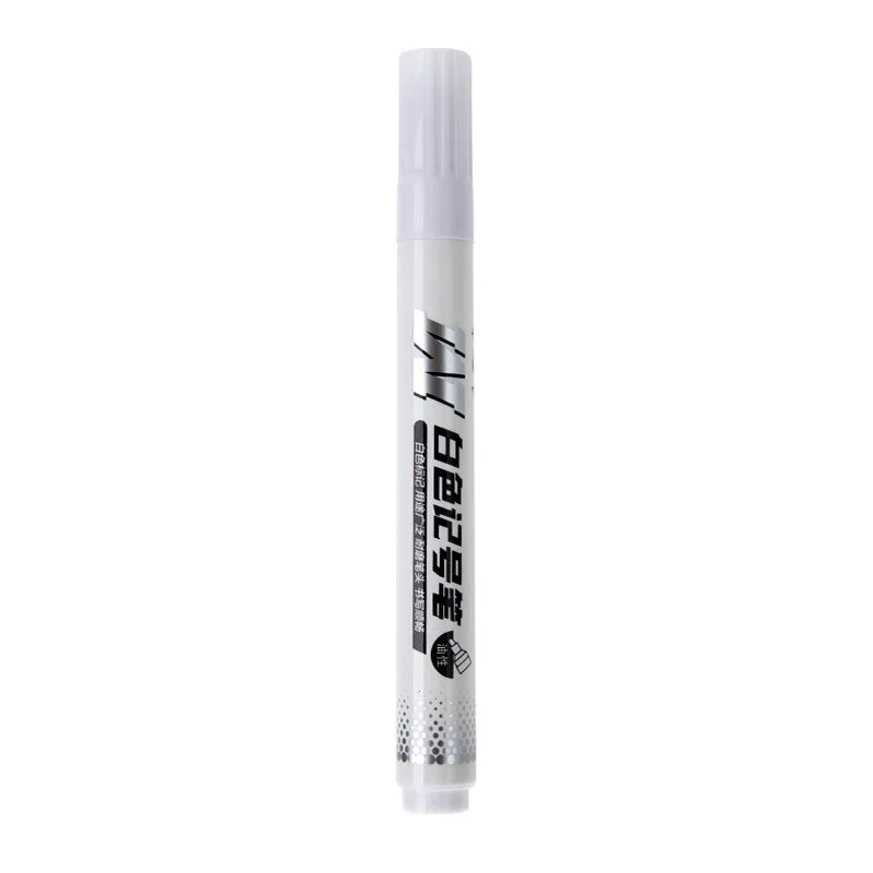 White Marker Pen No Fading Waterproof Oiliness Big