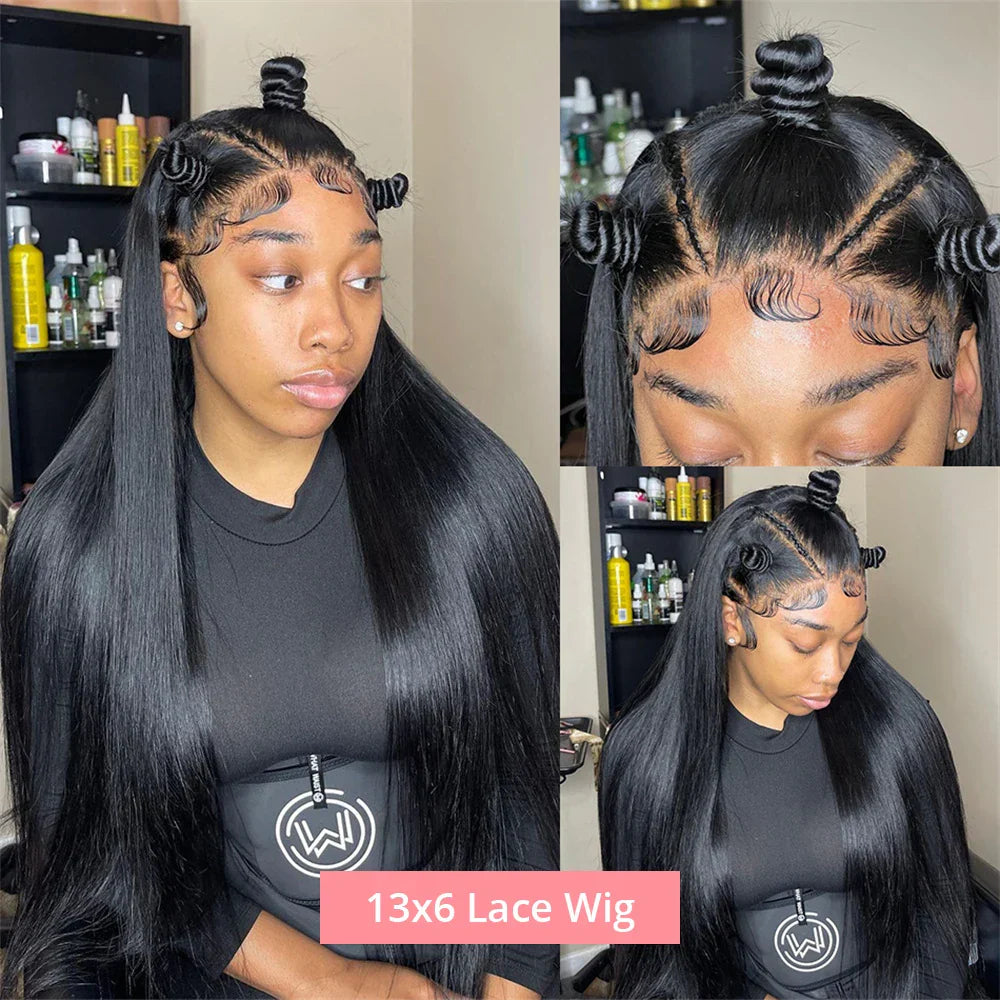 13x4 Lace Front Human Hair Wigs Brazilian Bone