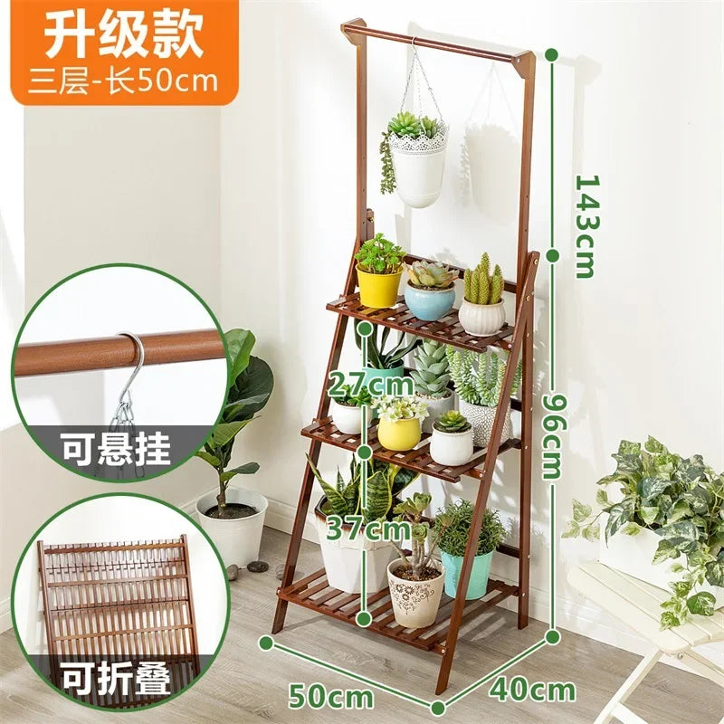 Plant Stand Storage Shelf 3-Tier Hanging Stand for
