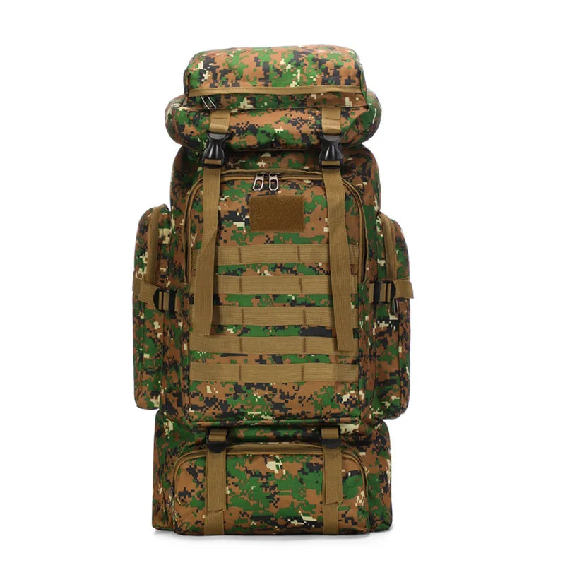 80L Waterproof Camouflage Tactical Backpack Large Capacity Men's