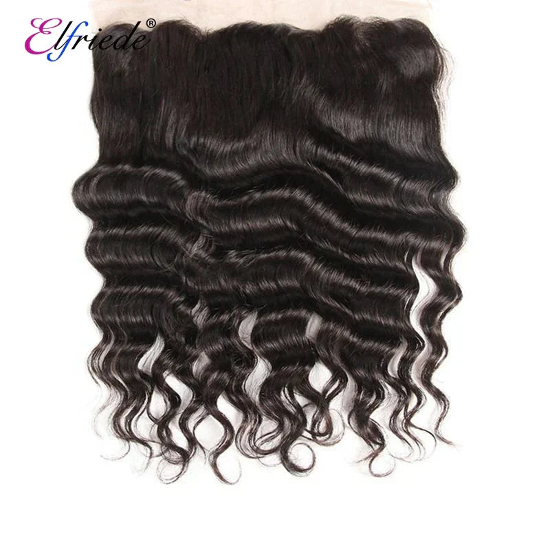 Elfriede Natural Black Loose Deep Wave Bundles with