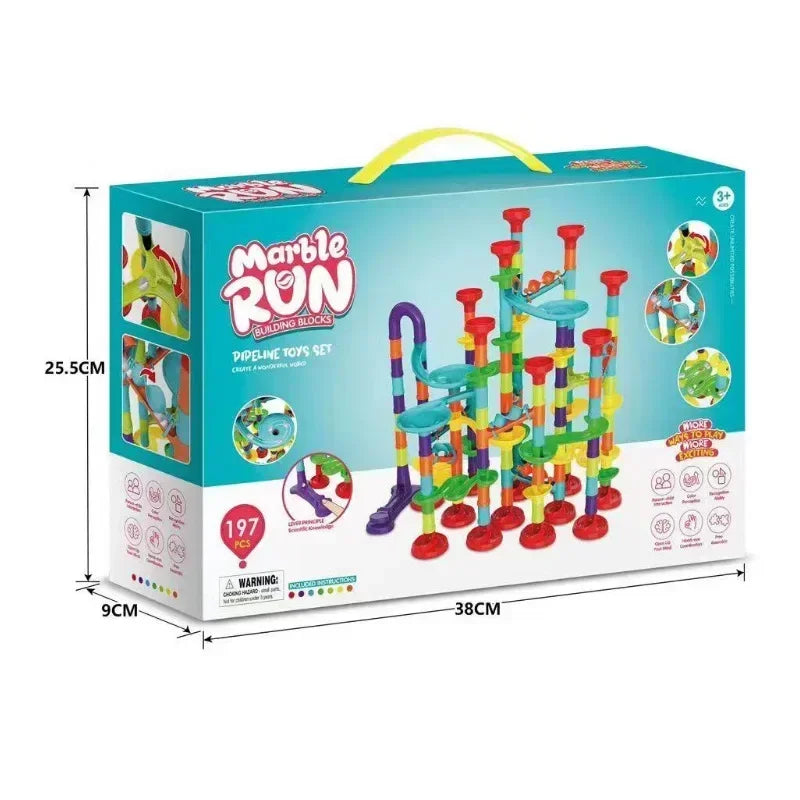 45-232PCS Marble Run Race Building Blocks Track Ball