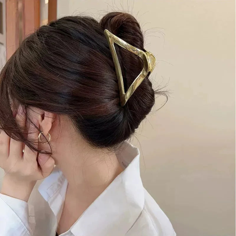 Metal Geometric Triangle Hair Claws Girls Popular Hair