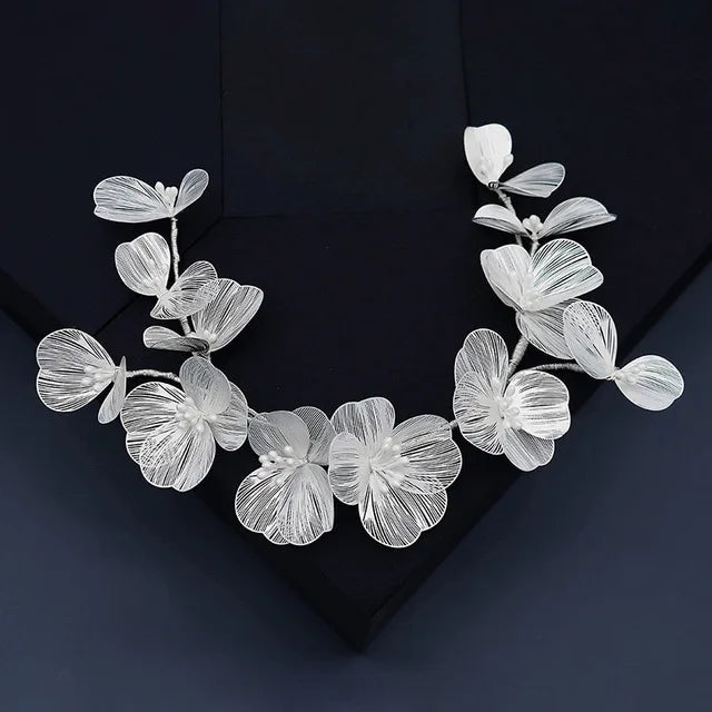 Bride Headbands Tiaras For Women Golden Pearl Flower