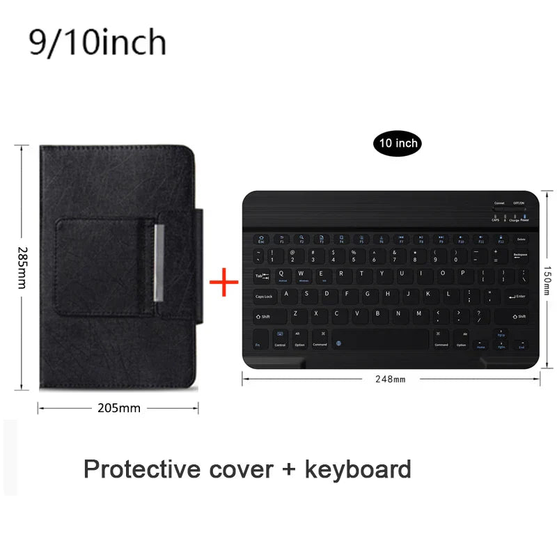 Universal Wireless Bluetooth Keyboard with Leather Case Stand
