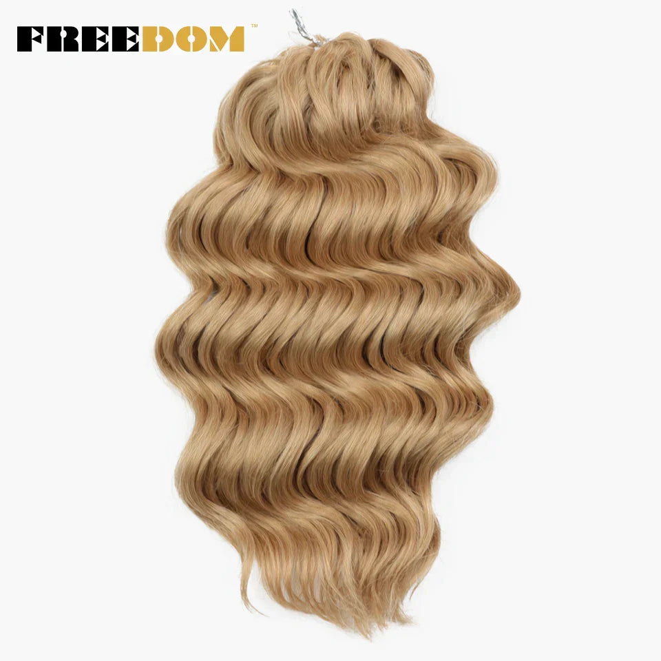 FREEDOM Synthetic Deep Curly Twist Crochet Hair 16