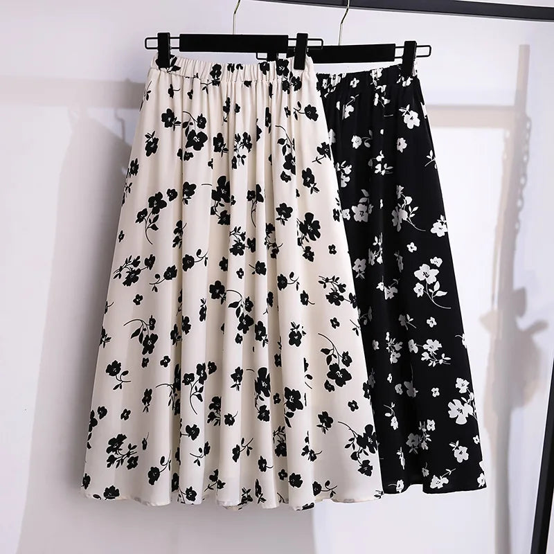 175Kg Plus Size Womens Summer Loose Floral Chiffon