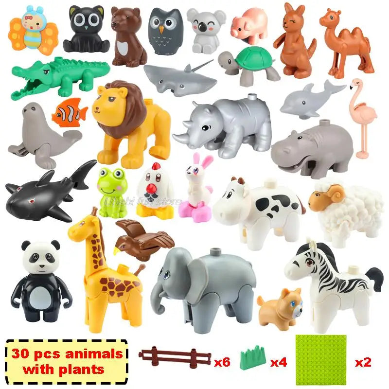 Bulk Big Particle Building Block Accessories Animal House