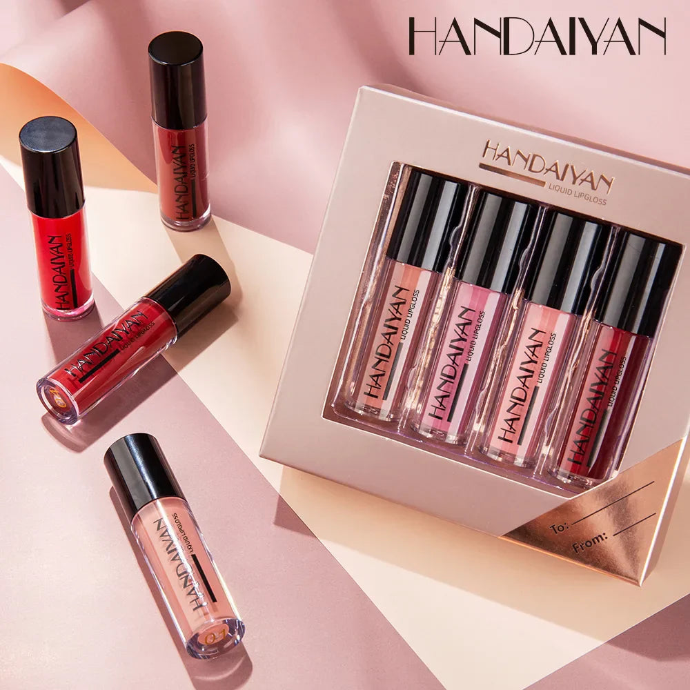 HANDAIYAN Lipstick Set Sexy 4 Colors Lip Gloss