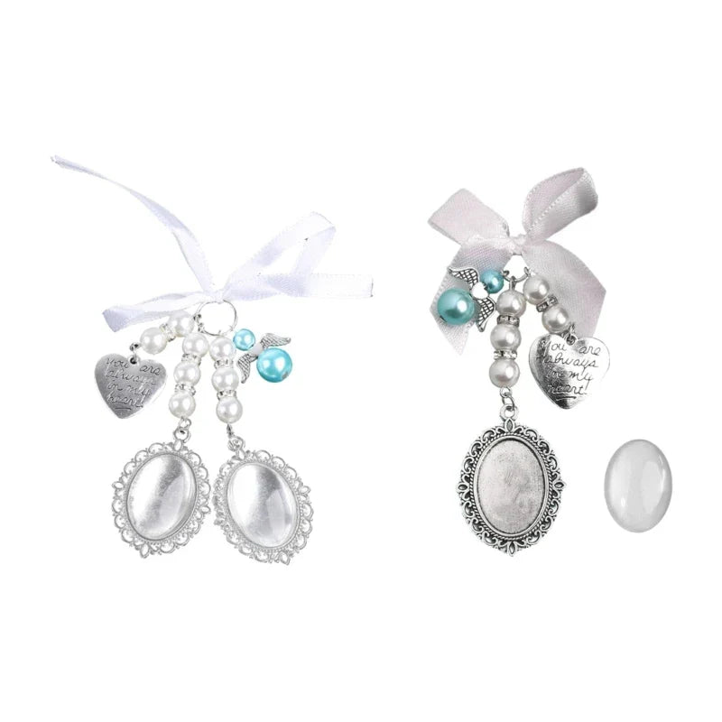 Wedding Bouquet Charm Lace Oval Bridal Bouquet Angel