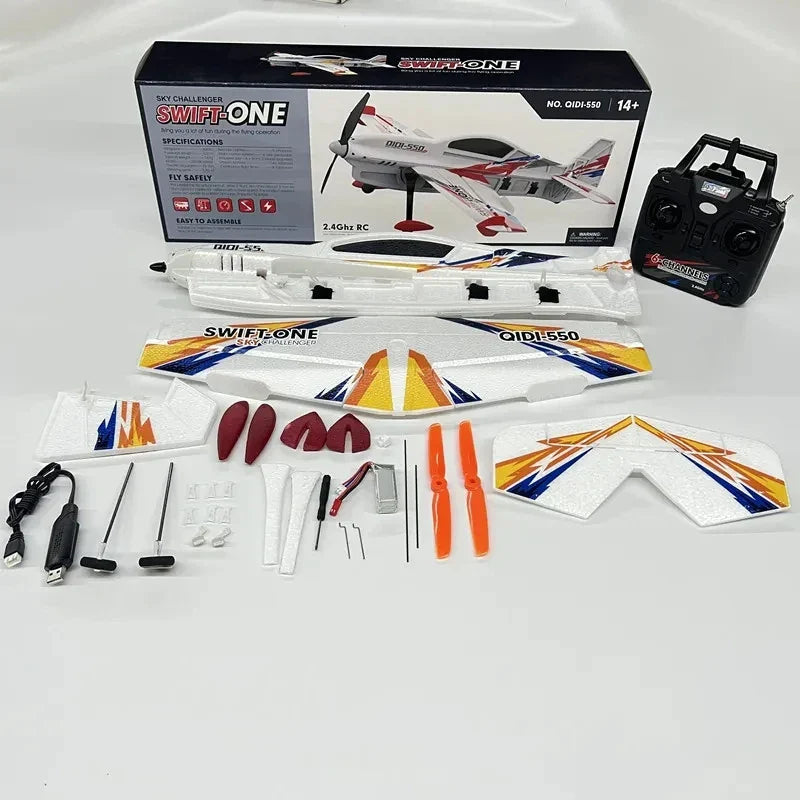 QIDI550 RC Plane 2.4G 500mm Wingspan Wind Resistant