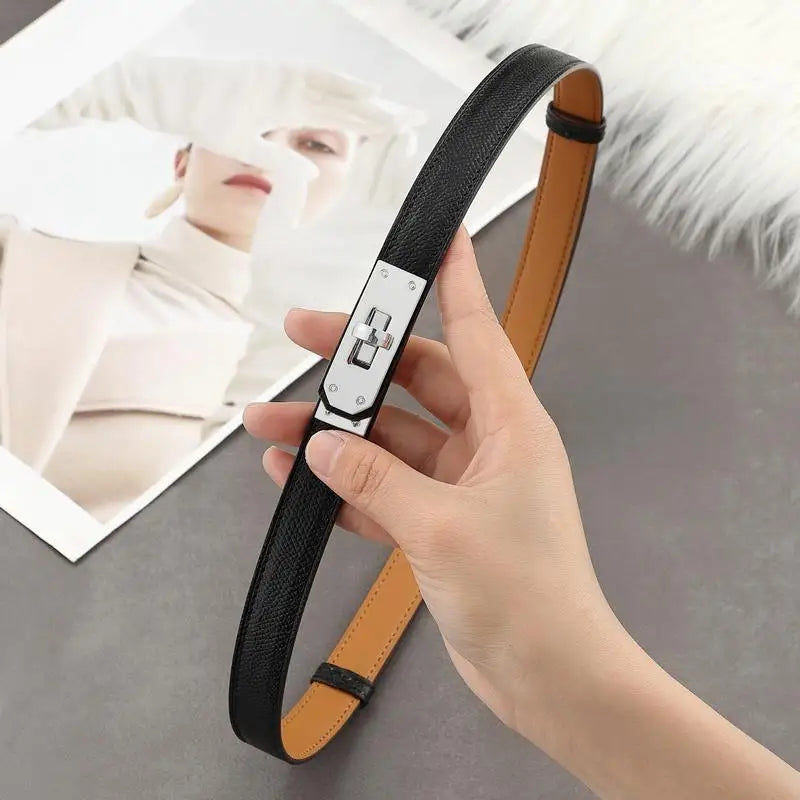 High Quality Ladies Girls Leather 1.8cm Designered Women