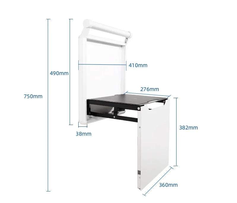 Wall Mounted Invisible Bathroom Stool Entrance-hall Folding Seat