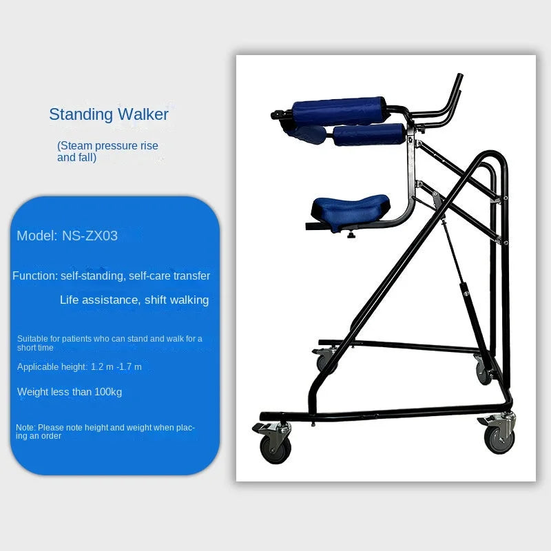 Rehabilitation Training Standing Support Walker with Wheels for