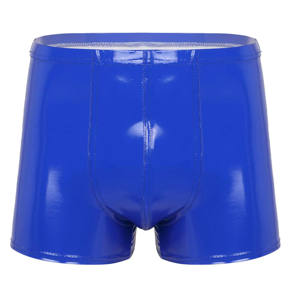 Mens Patent Leather Shorts Dance Performance Clubwear Wet