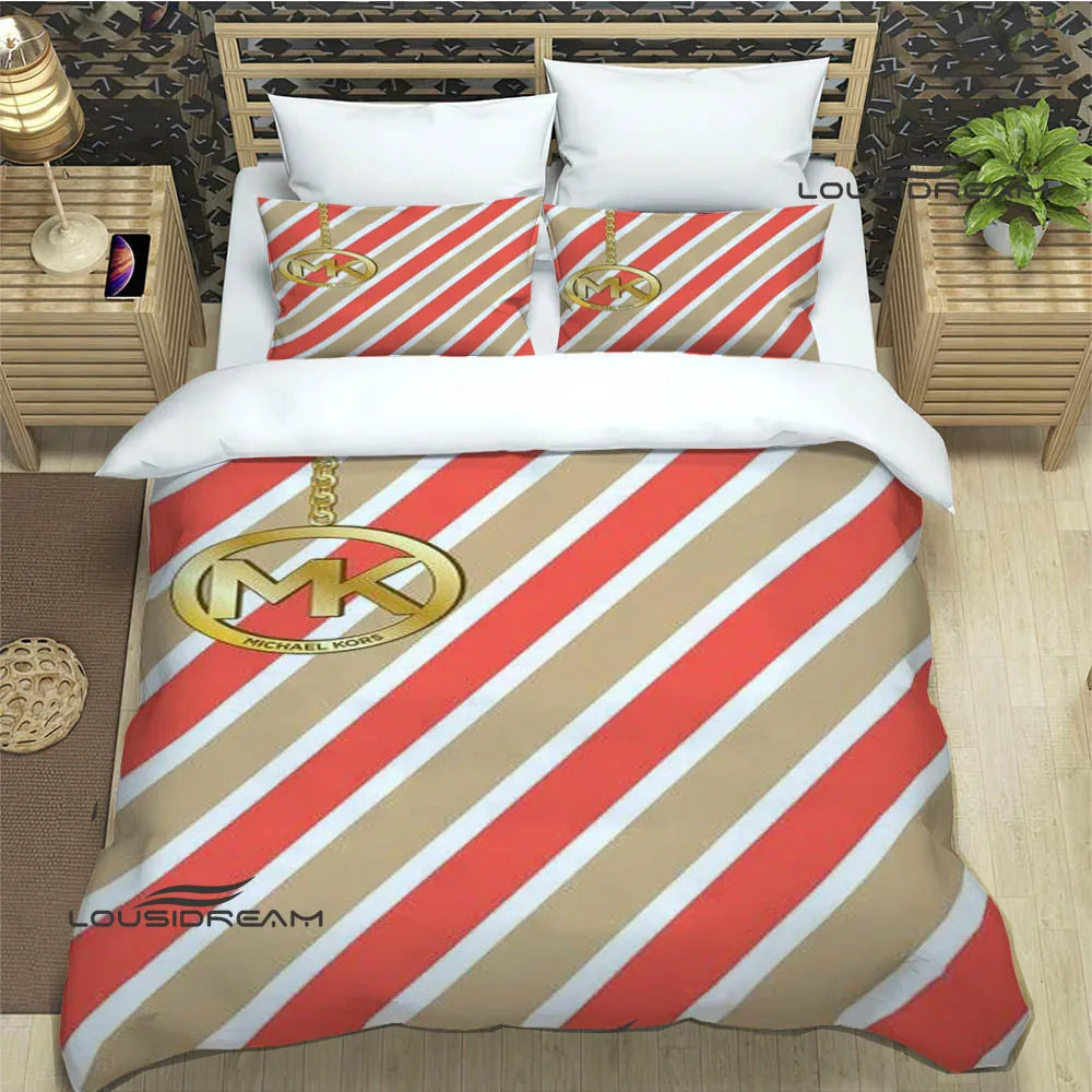 M-Michael-Kors logo printed Bedding Sets exquisite supplies set
