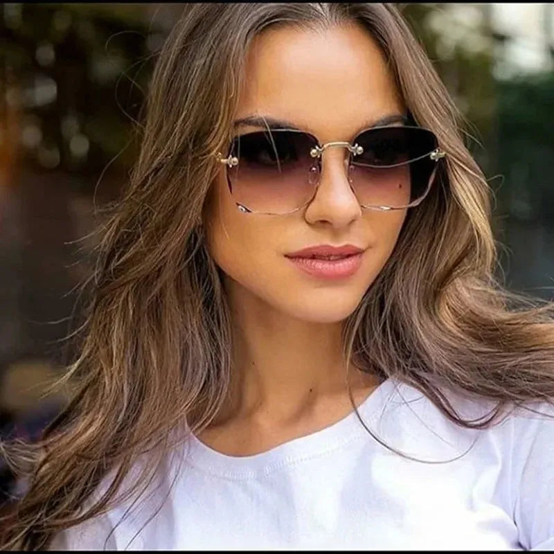 2024 New Frameless Cut Edge Sunglasses Fashion Summer