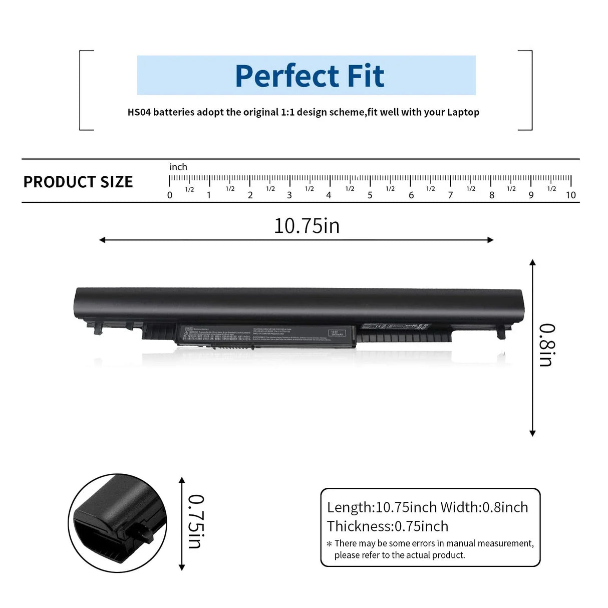 HS04 HS03 Laptop Battery for HP 807956-001 807612-421