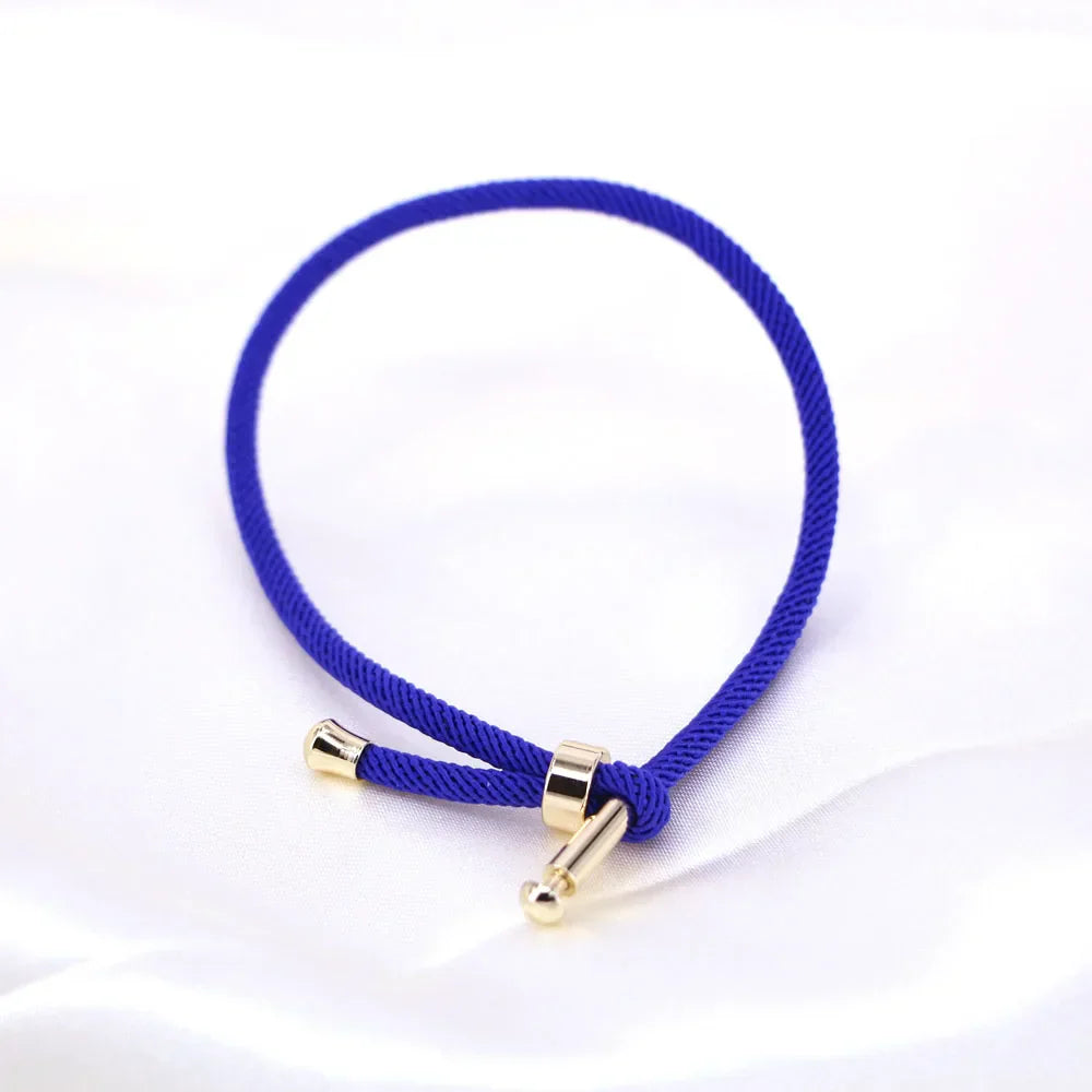 50PCS, Colorful Thread Rope Couple Bracelet Gold Copper