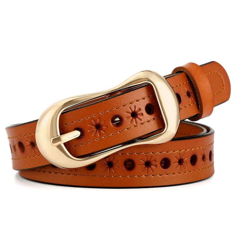 Women Belts Long Cow Genuine Leather Good Quality