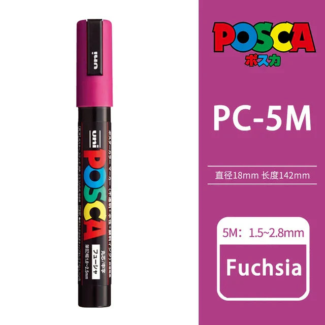 39 Colors Uni Posca PC-5M Paint Marker,1.8-2.5mm Medium