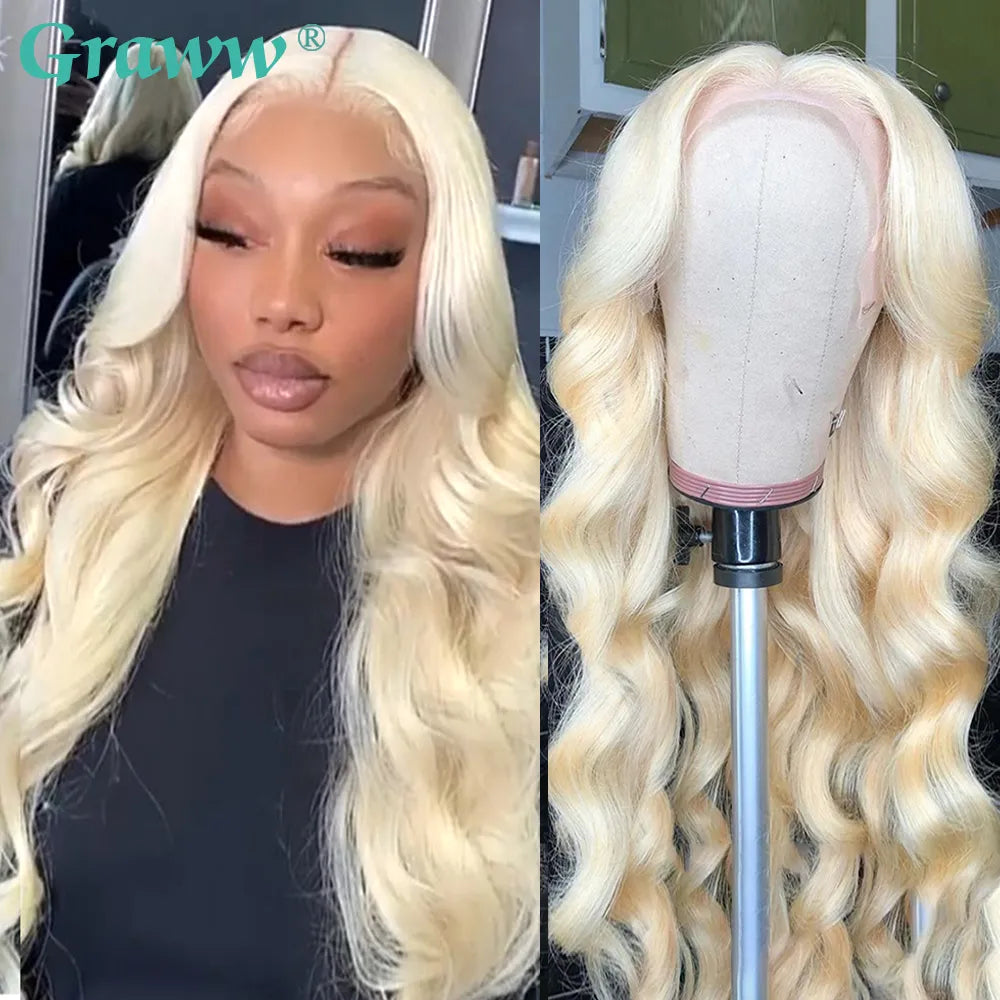 Blonde Body Wave Lace Front Wig HD Transparent