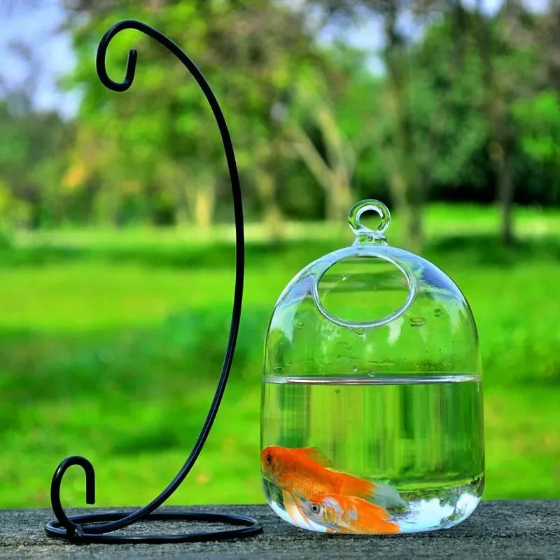 Mini Fish Tank Aquarium Accessories Goldfish Glass Fishbowl