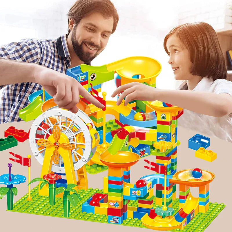 Big Size Blocks Marble Race Run Particle Scenes