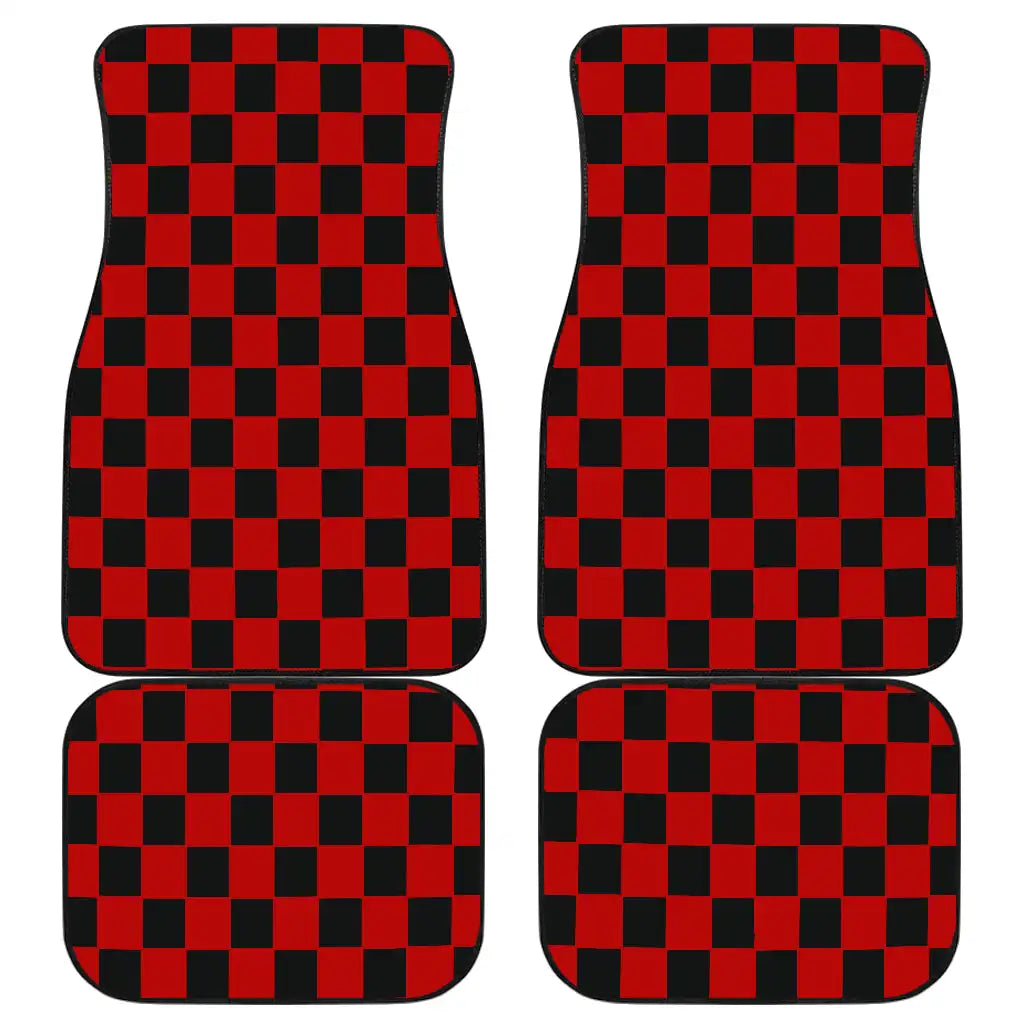 Checkerboard Car Mats Auto Parts Rubber Floor Mats