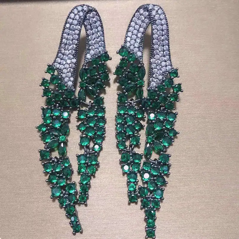 Bilincolor Golden Orange Long Tassel Earring for Women