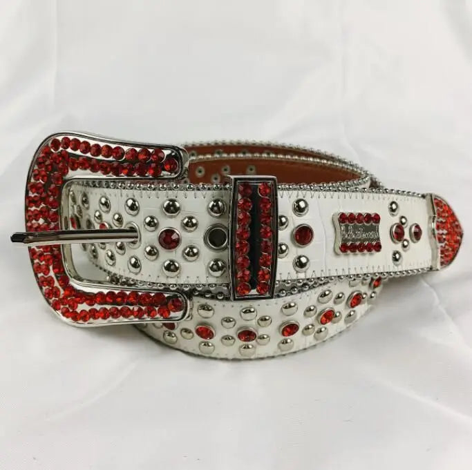 2024 Luxury Strap Men Women Rhinestones Belt Western