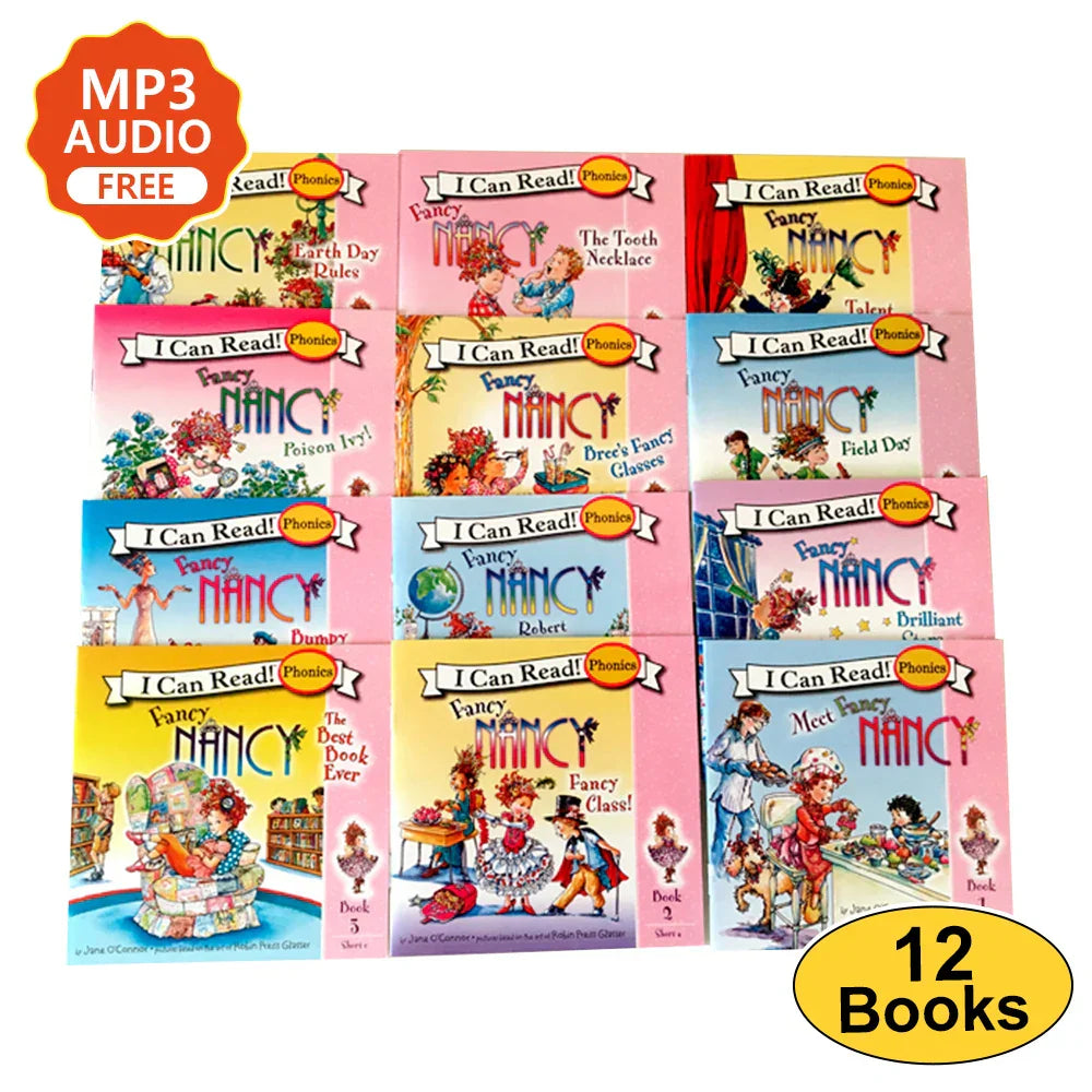 12Books/set Biscuit Series Phonics English Picture Books "I
