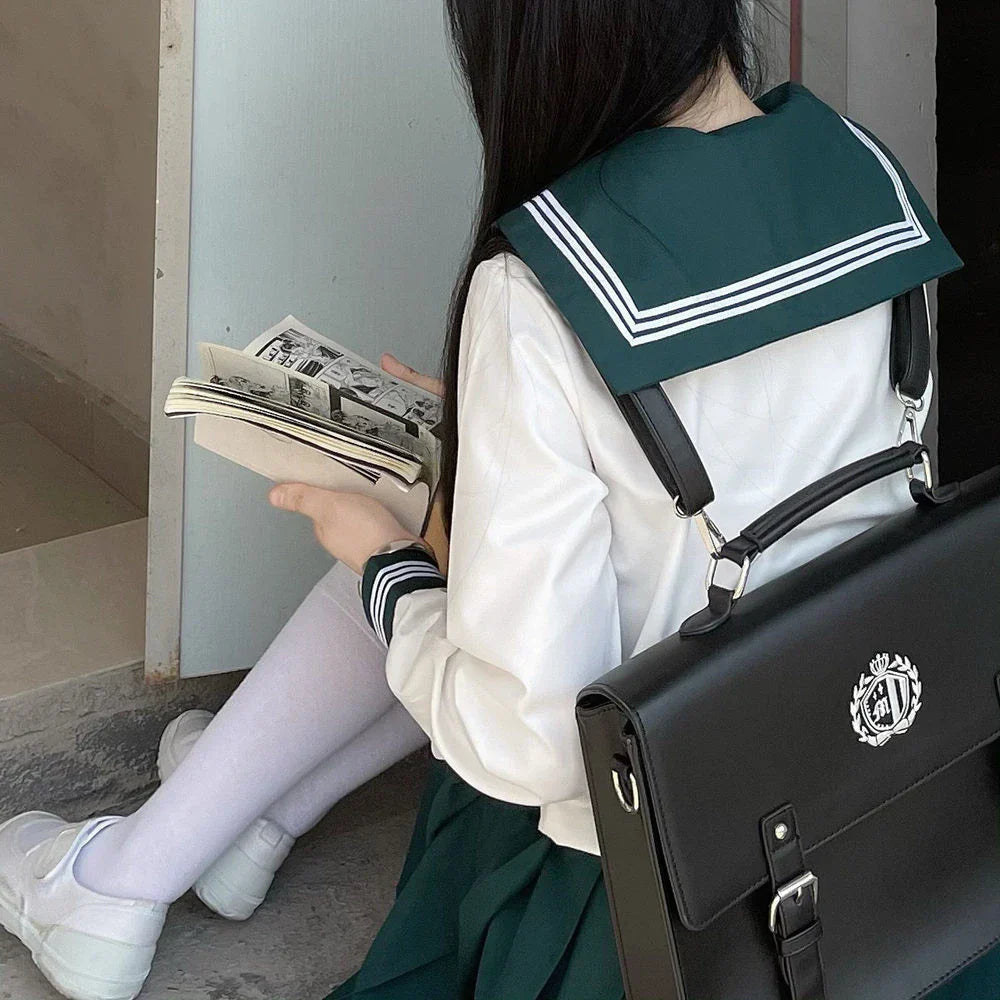 Japanese School Girl Uniform XSXL JK Green Sailor