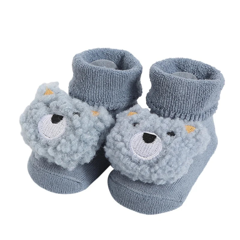 1Pair Winter Baby Boys Girls' Toddler Socks Cartoon